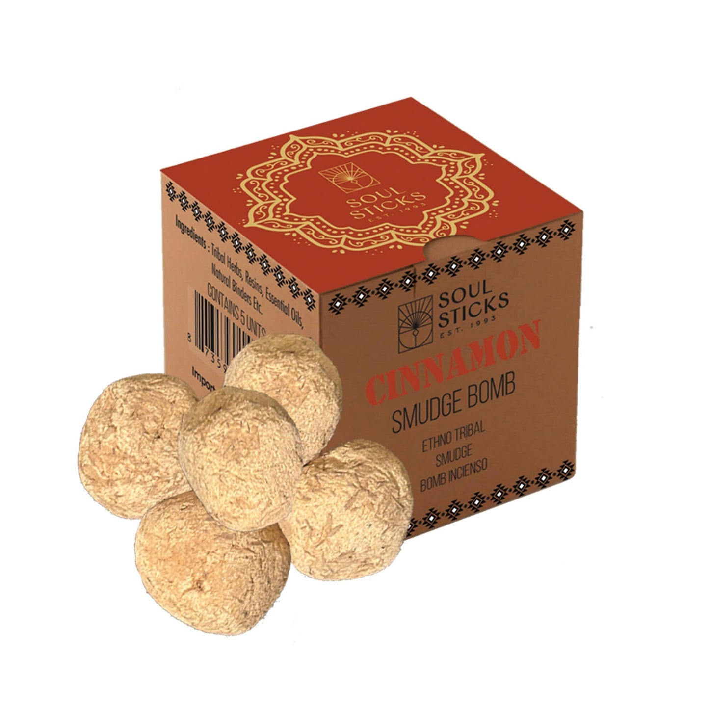 Cinnamon Smudge Bombs w/ Burner Incense Soul Stick