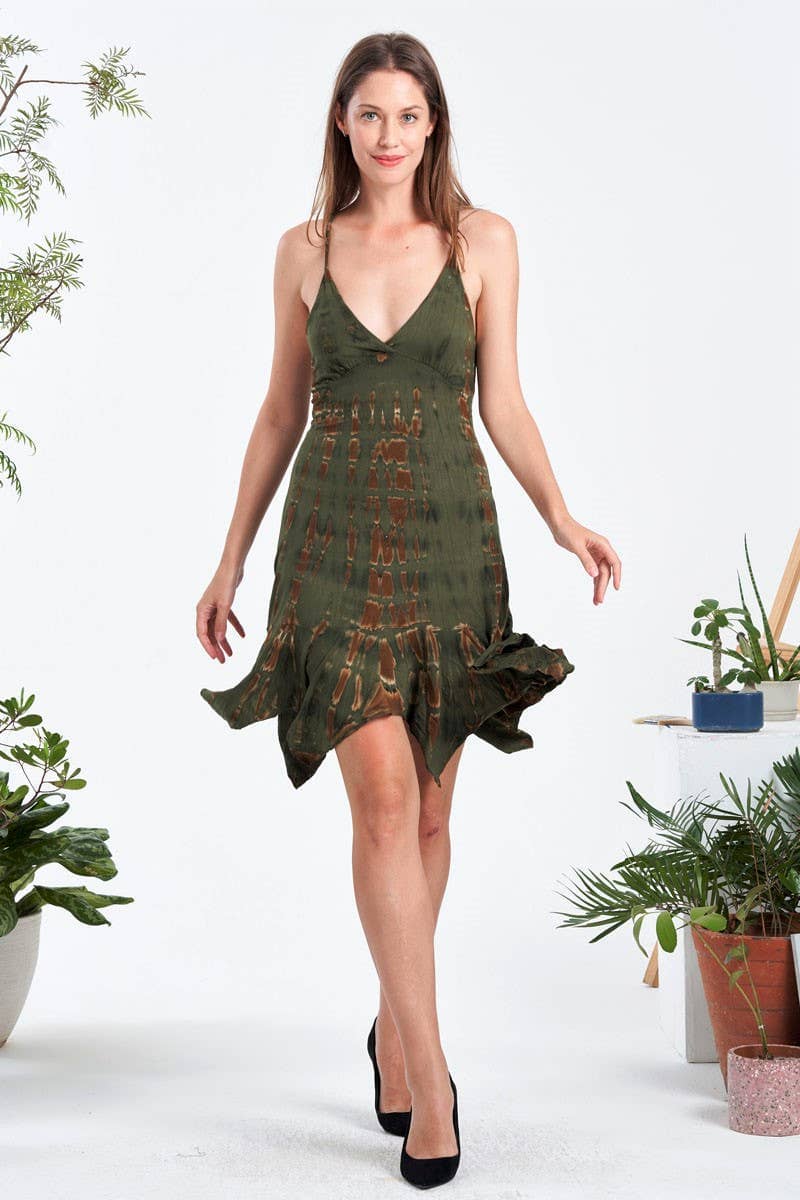 Tie-Dye Lace Back Dress Kathmandu Imports