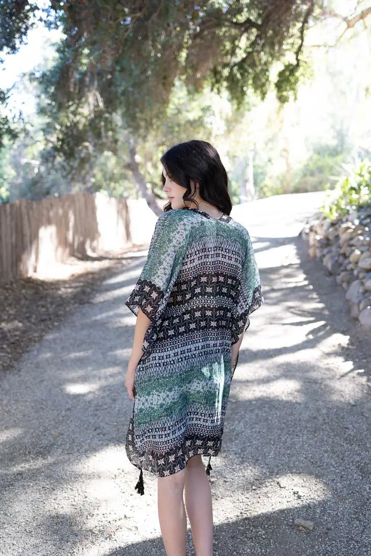 Sacred Geometric Floral Combo Kimono Kimono AJABA NATURALS®