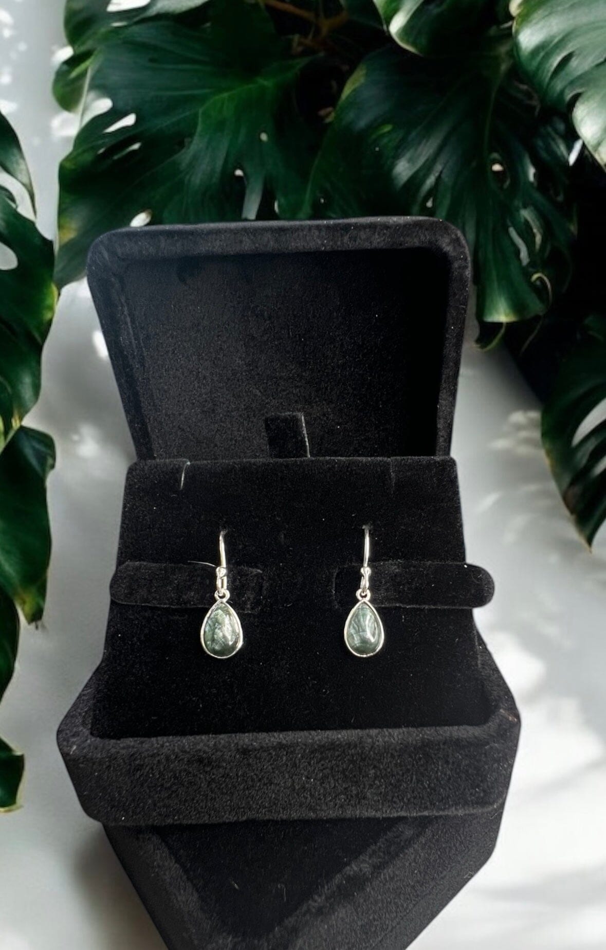 Seraphinite Earrings - Sterling Silver Earrings AJABA NATURALS®
