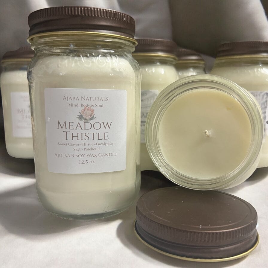Meadow Thistle Artisan Soy Wax Candle Candle AJABA NATURALS®