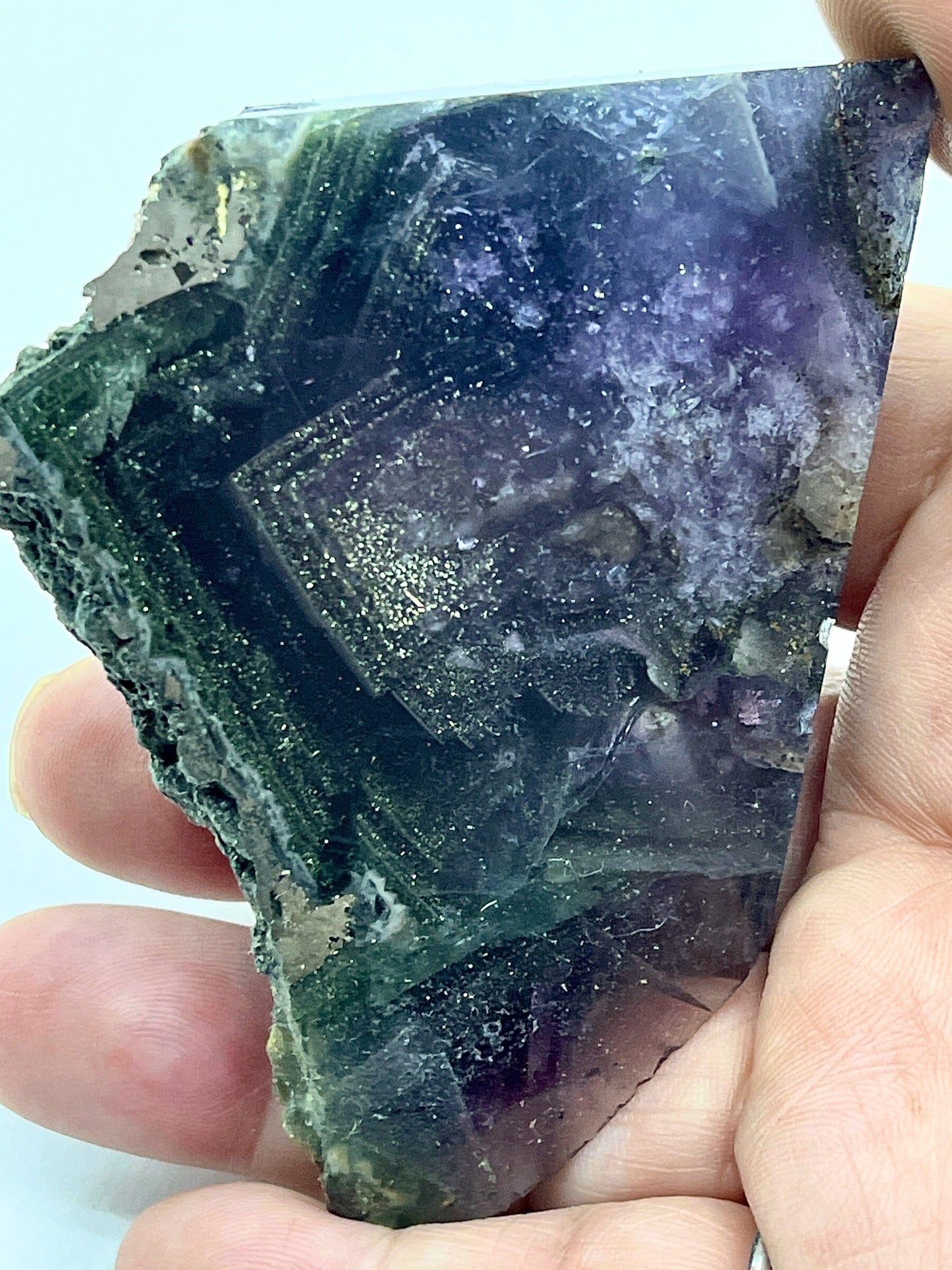 Fluorite with Pyrite Crystals AJABA NATURALS® 