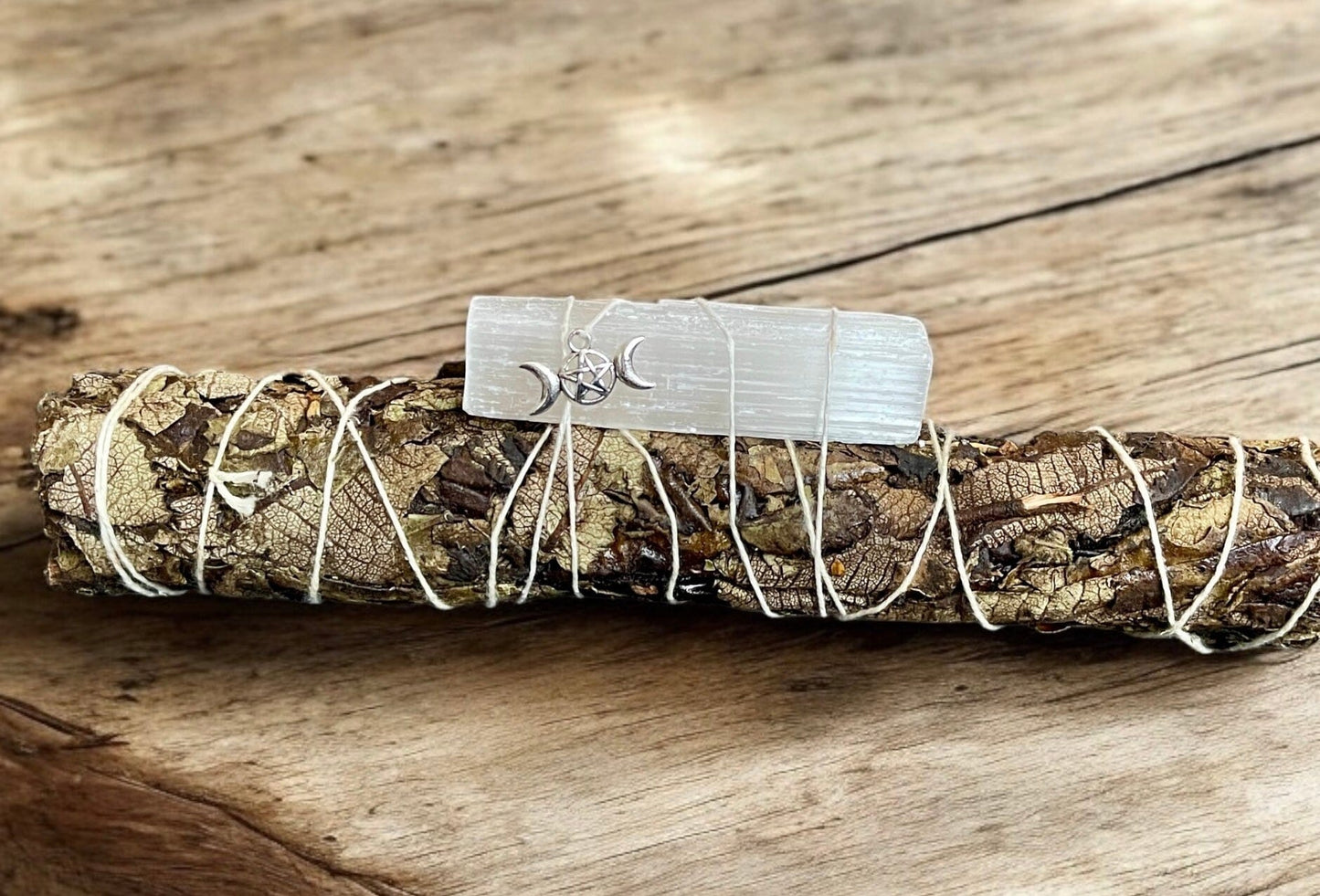 Black Sage & Selenite Bundle (9 in.) Sage Bundle AJABA NATURALS®