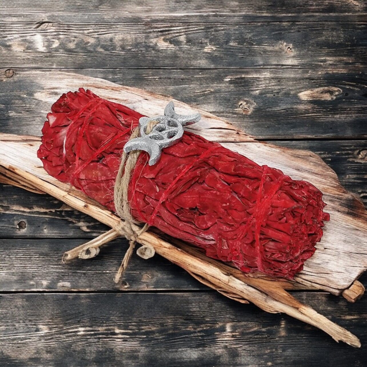 Dragons Blood Sage with Triple Moon Charm (4 in.) Sage Bundle Designs by Deekay Inc.