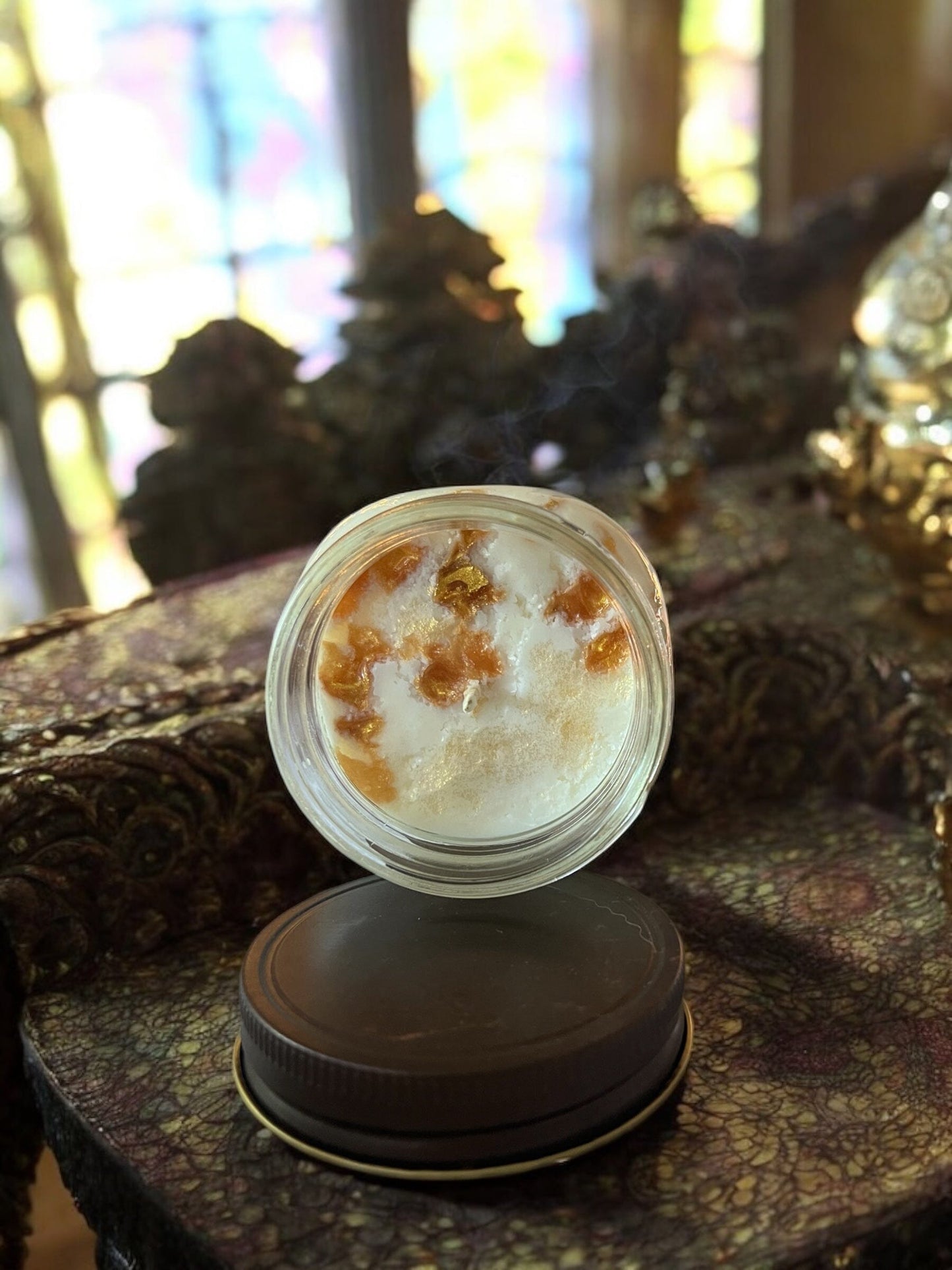 Golden Moon Milk Artisan Soy Wax Candle AJABA NATURALS®