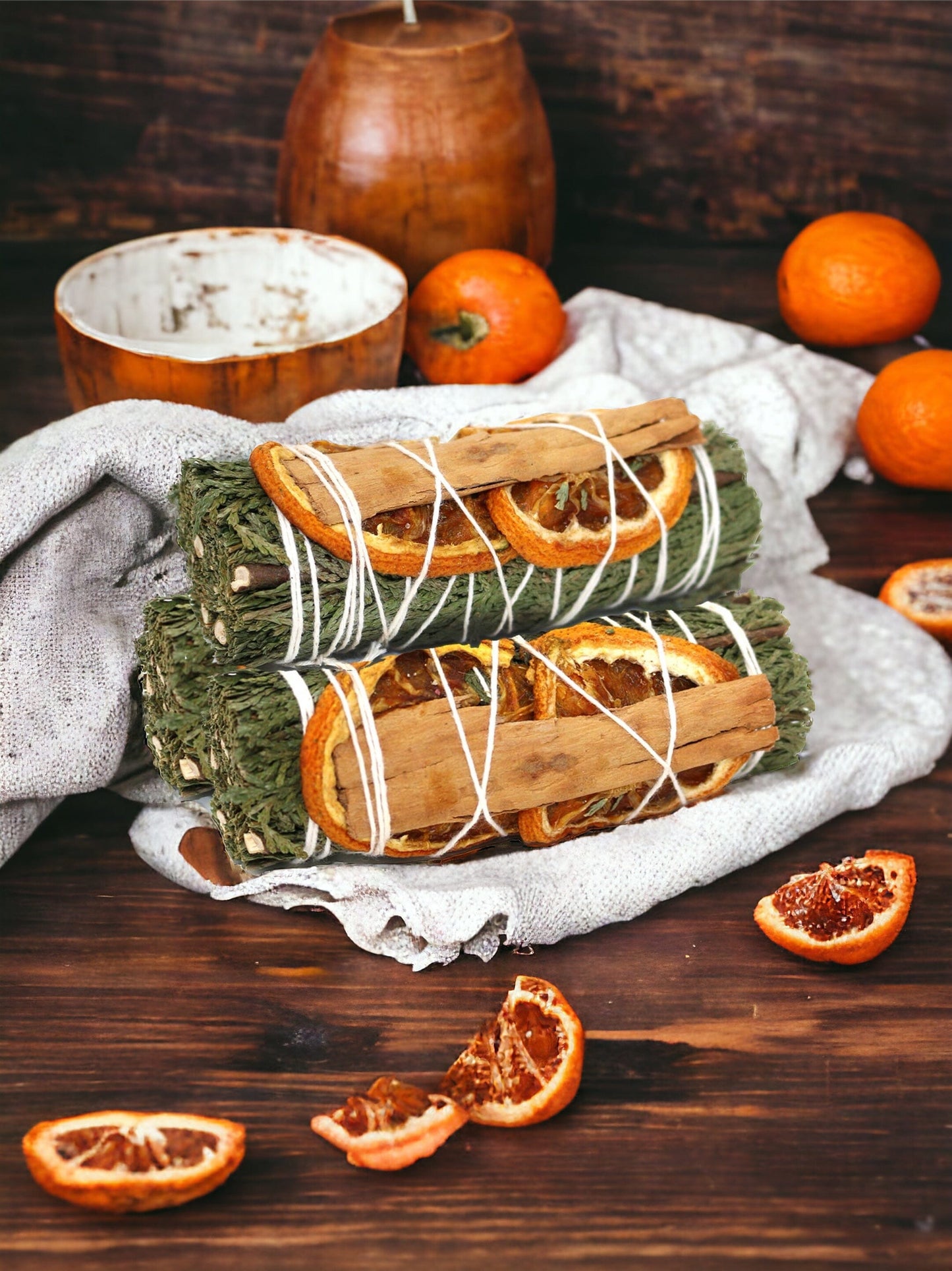Cedar Cinnamon Orange Sage 4" Bundle Sage Bundle AJABA NATURALS®