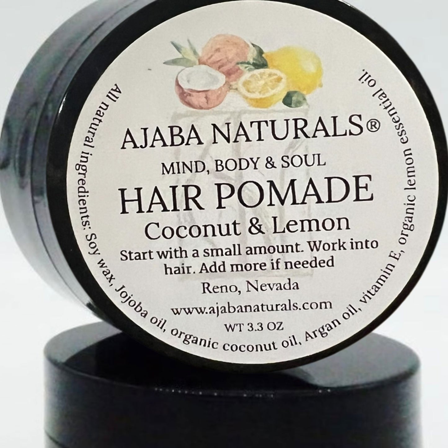 Coconut & Lemon Hair Pomade Wax Hair Products AJABA NATURALS™