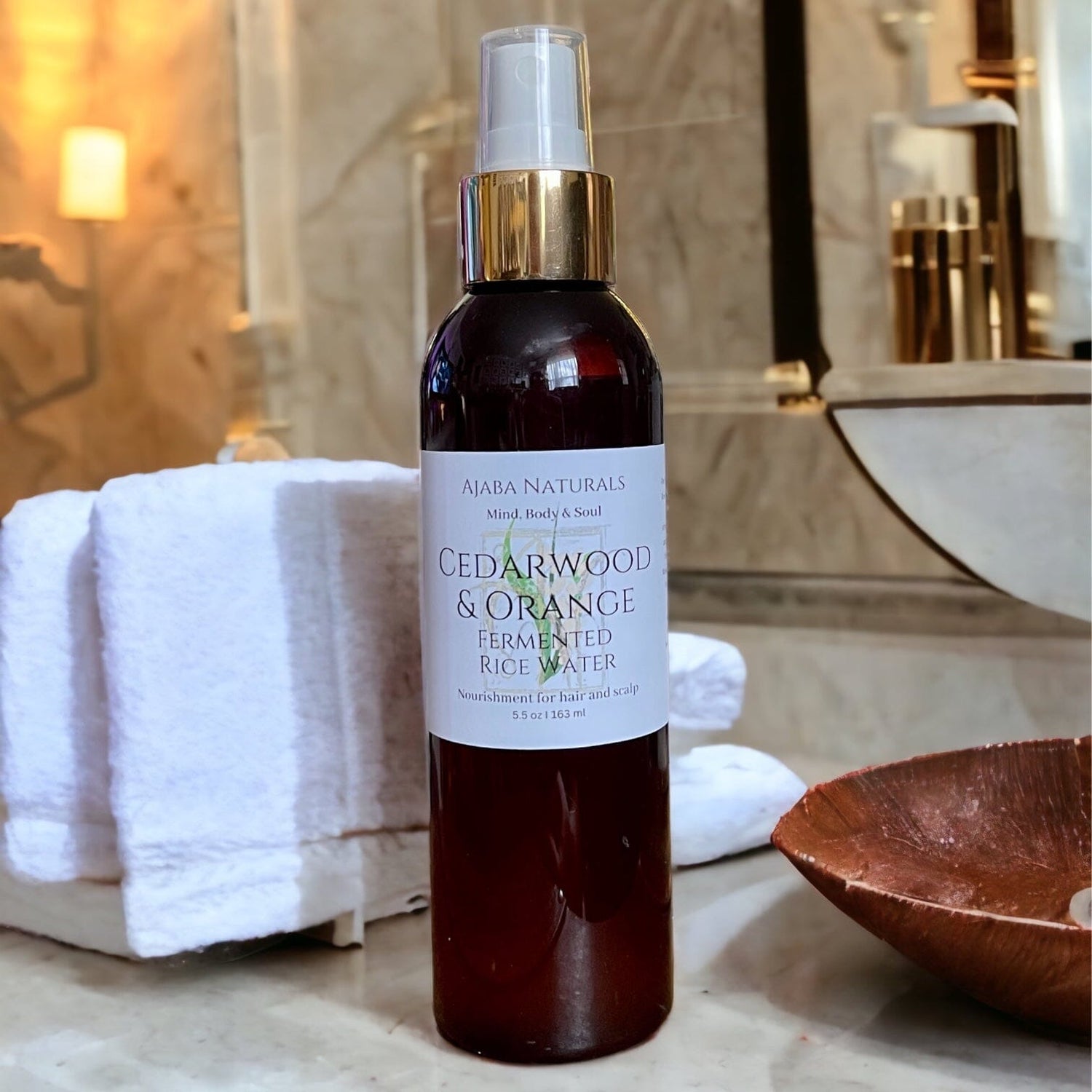 Fermented Rice Water with Borage and Argan Oil Hair Products AJABA NATURALS® Cedarwood & Orange
