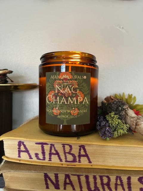 Nag Champa All Natural Soy Wax Candle by Ajaba Naturals Candle & Oil Warmers AJABA NATURALS®