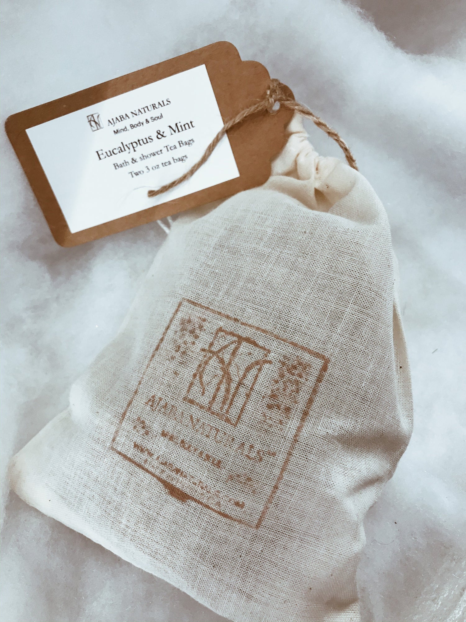 Eucalyptus & Mint Bath and Shower Steam Tea Bags Bath Tea Bags AJABA NATURALS