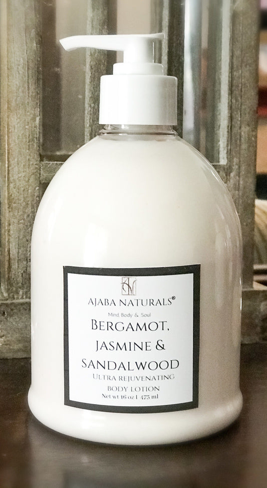 Bergamot, Jasmine & Sandalwood Ultra Rejuvenating Body Lotion lotion AJABA NATURALS™