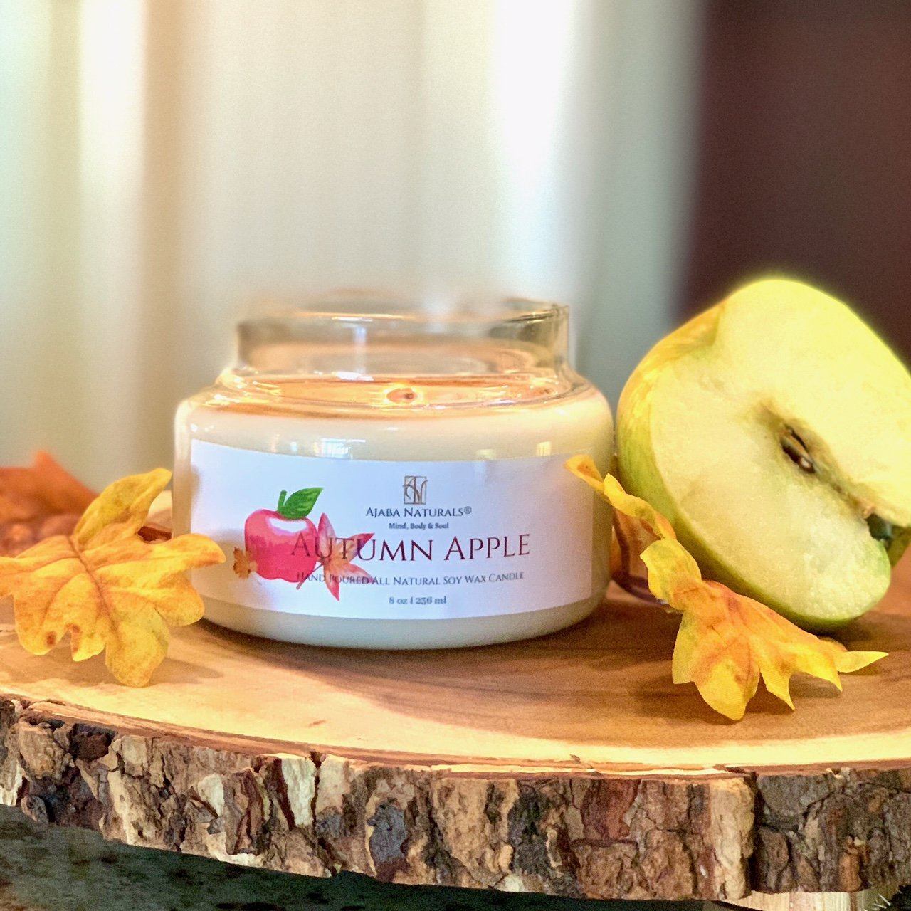 Autumn Apple All Natural Hand Poured Soy Wax Candle Candle AJABA NATURALS®