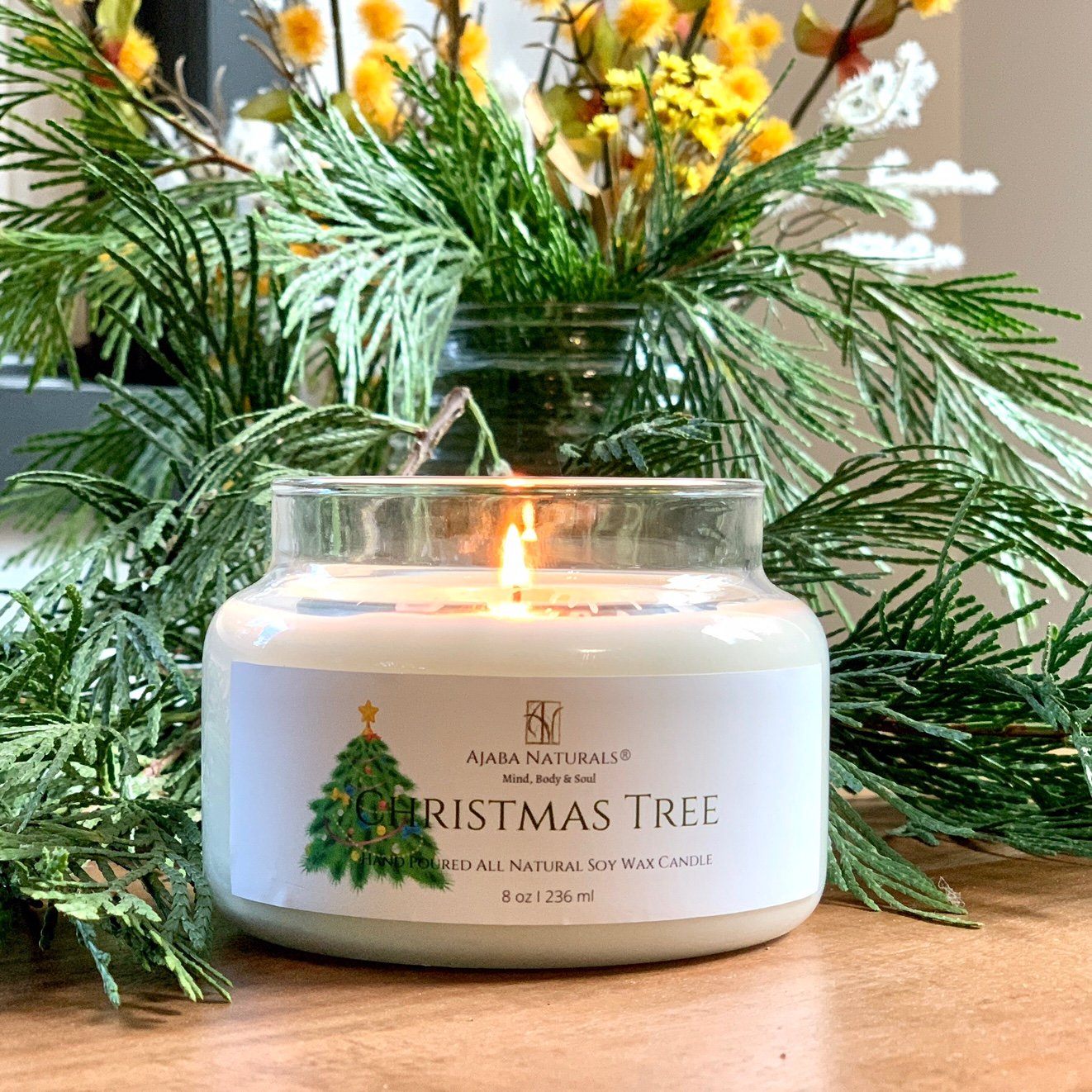 Christmas Tree All Natural Soy Wax Candle Candle AJABA NATURALS®