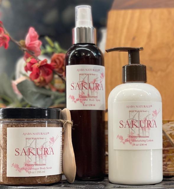 Sakura Bath & Body Gift Set by Ajaba Naturals Lotion & Moisturizer AJABA NATURALS®