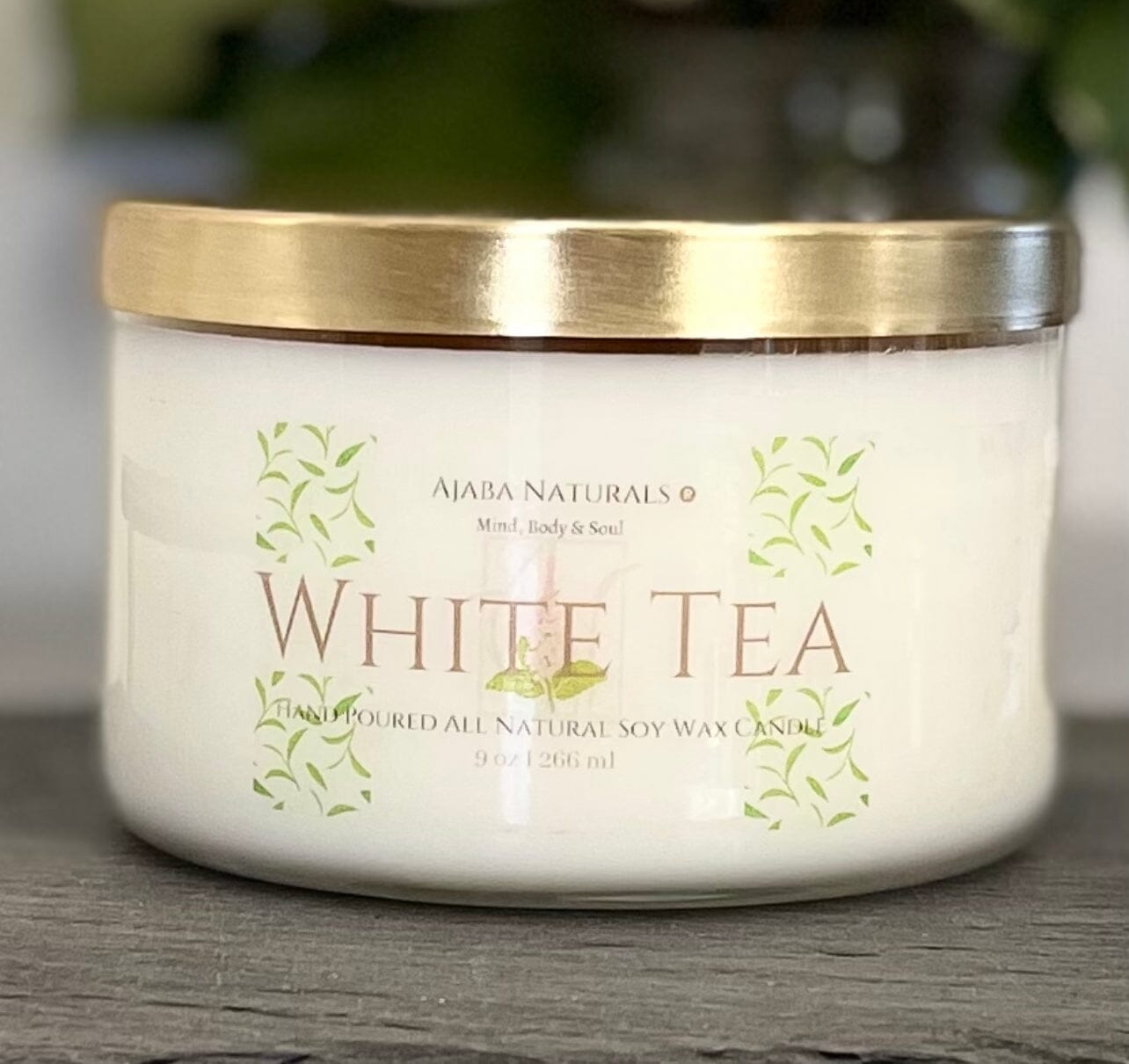 White Tea All Natural Soy Wax Candle Candle AJABA NATURALS®