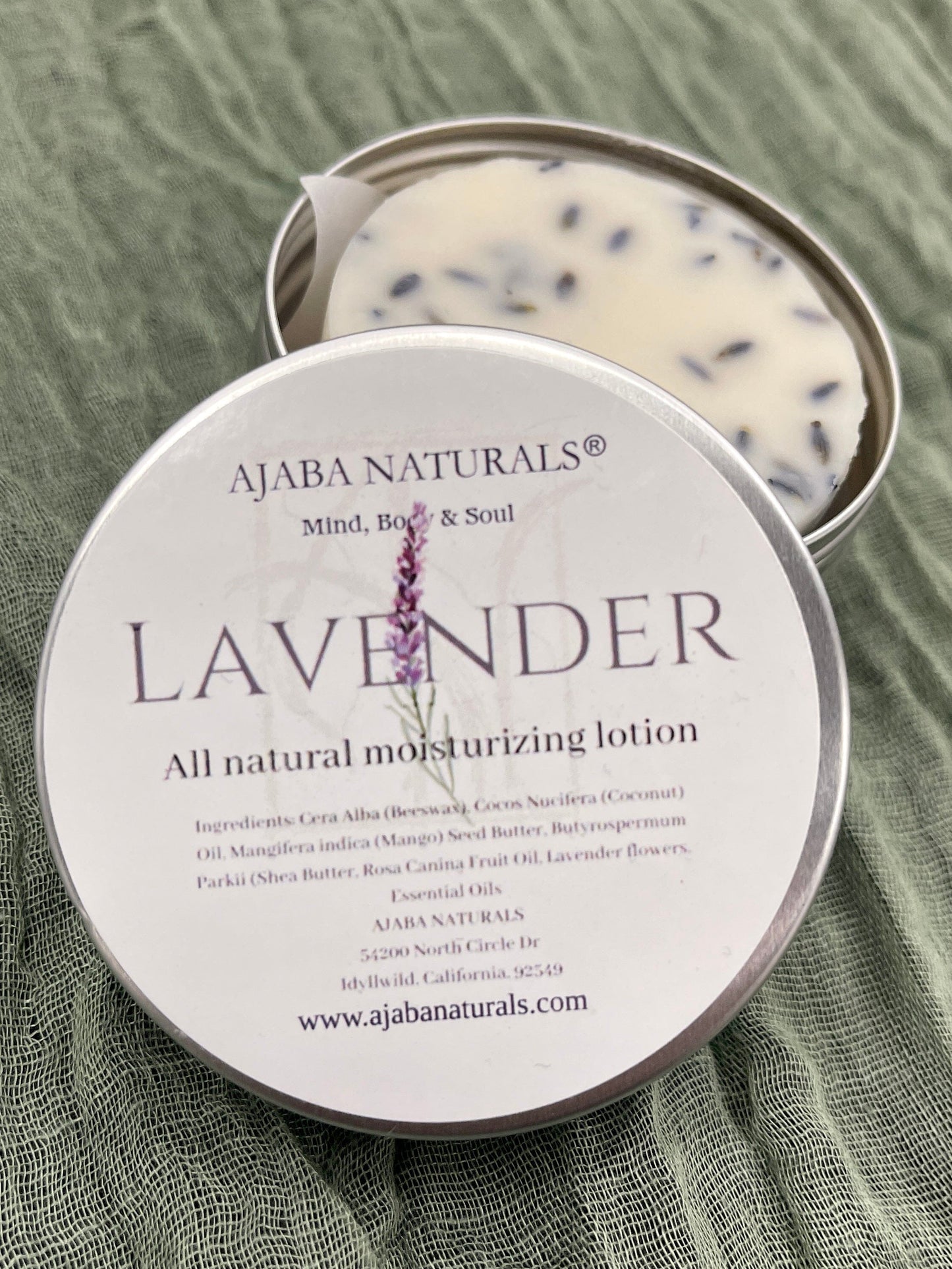 All Natural Lavender Moisturizing Solid Lotion Lotion Bar AJABA NATURALS®