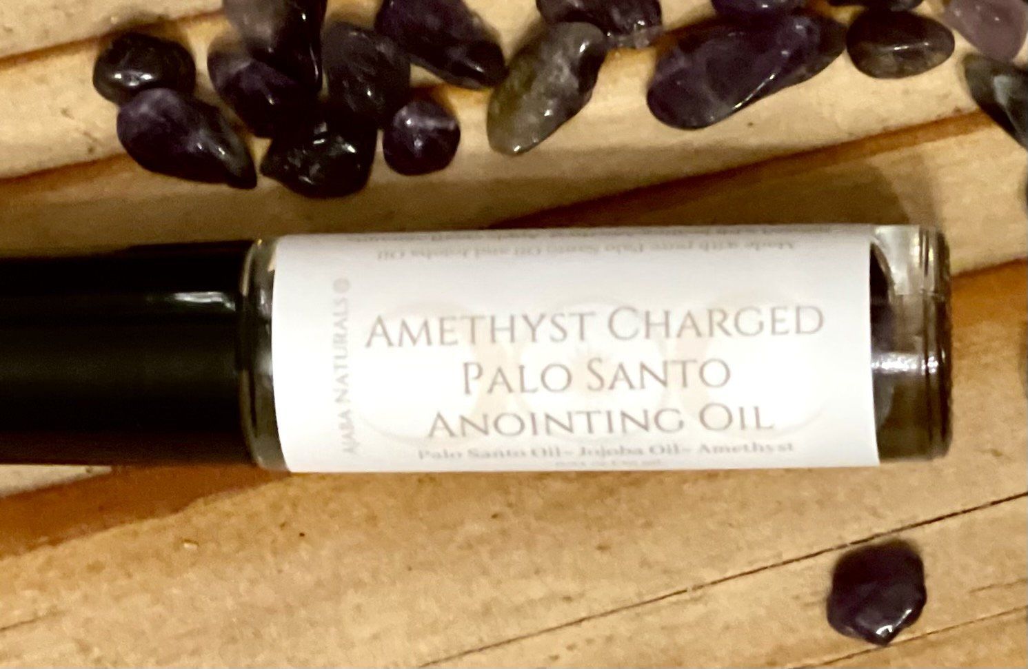Amethyst Charged Palo Santo Anointing Oil by Ajaba Naturals AJABA NATURALS®