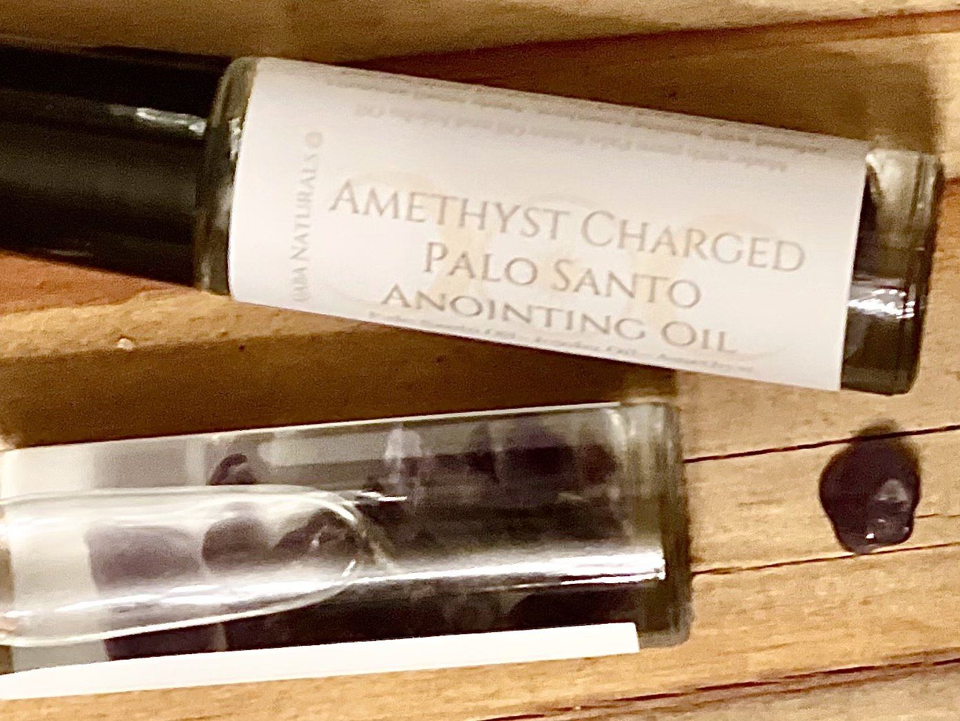 Amethyst Charged Palo Santo Anointing Oil by Ajaba Naturals AJABA NATURALS®