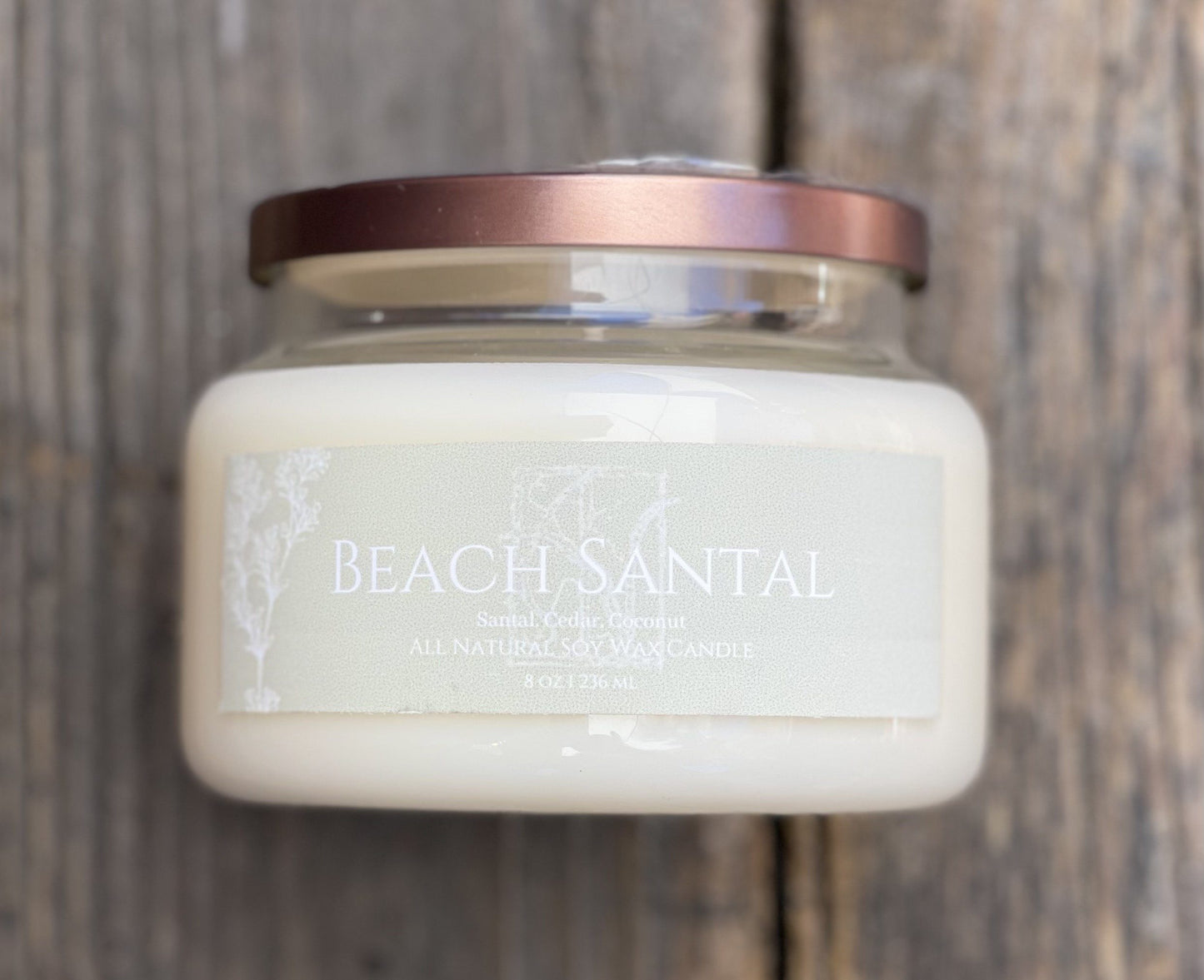 Beach Santal All Natural, Hand Poured Soy Wax Candle Candle AJABA NATURALS®