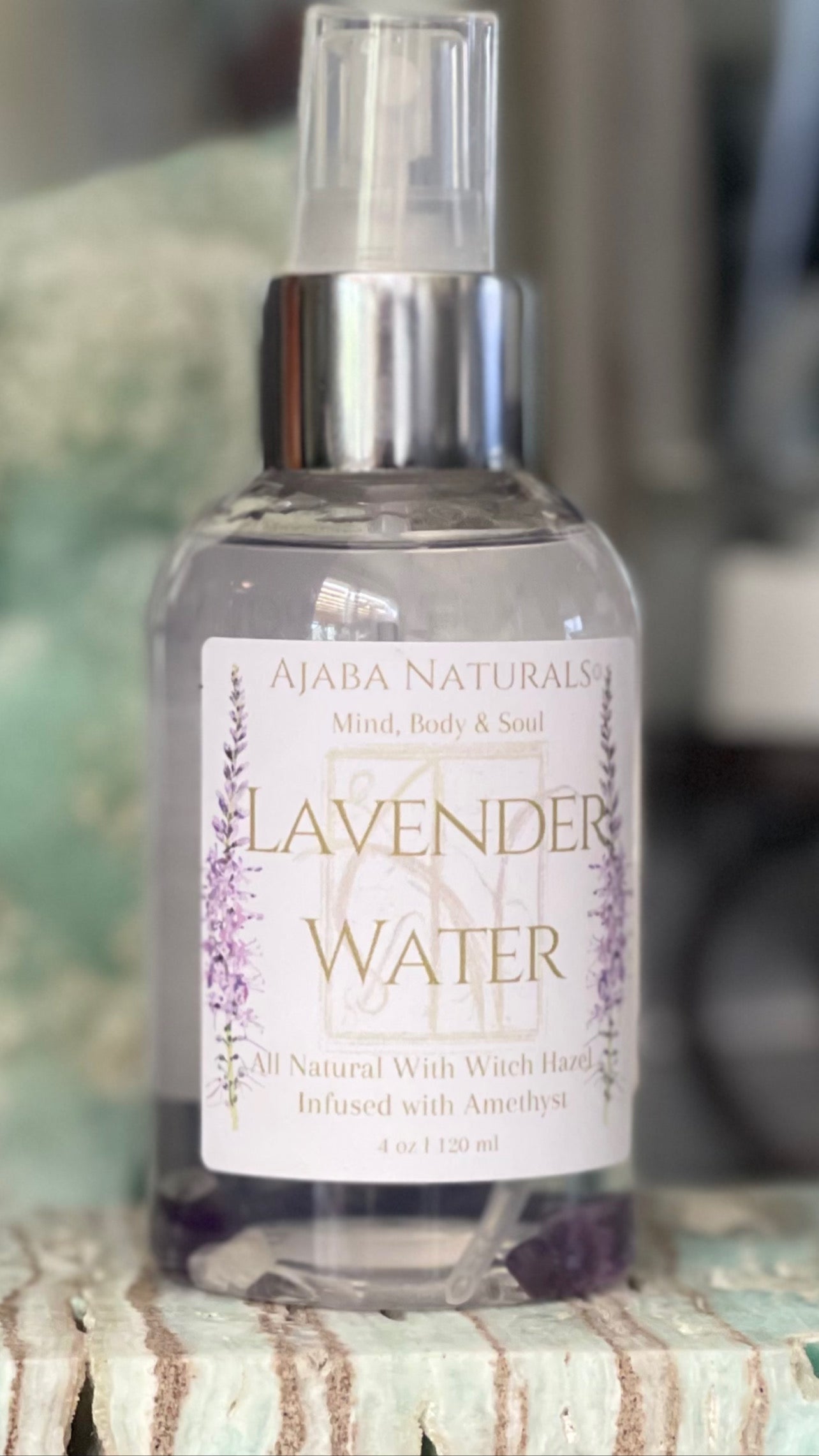 All Natural Lavender Water Spray with Witch Hazel Spray/ Toner AJABA NATURALS®