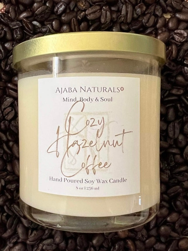 Cozy Hazelnut Coffee Soy Wax Candle Candles AJABA NATURALS®