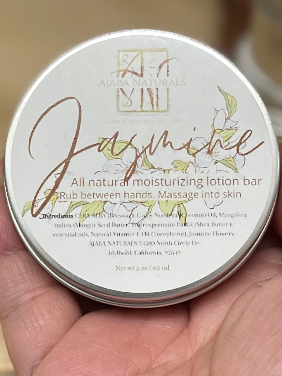 All Natural Jasmine Moisturizing Solid Lotion Lotion Bar AJABA NATURALS®