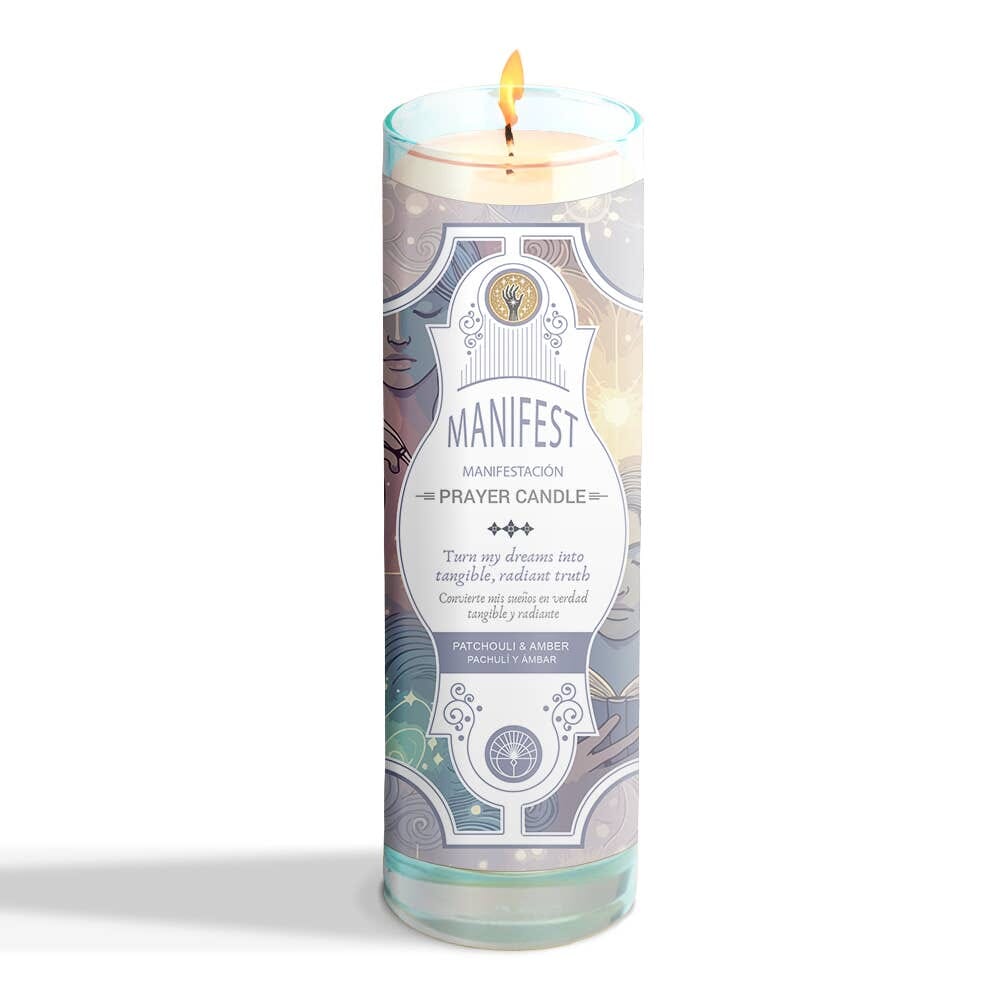 Prayer Candle - Manifest (8 in./9.5 oz.) Candle Designs by Deekay Inc. 