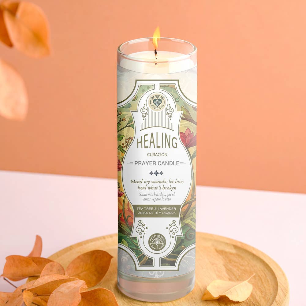 Healing Prayer Candle 8" (9.5 oz) Designs by Deekay Inc. 