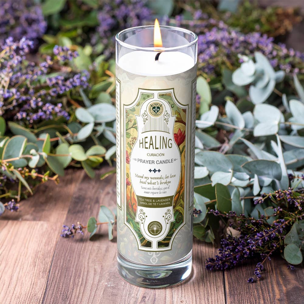 Healing Prayer Candle 8" (9.5 oz) Designs by Deekay Inc. 