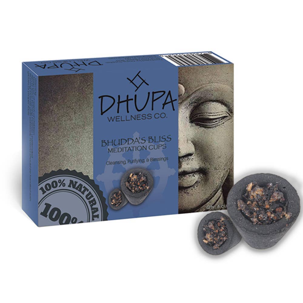 DHUPA - Buddha's Bliss Meditation Cups Box (6) Designs by Deekay Inc. 