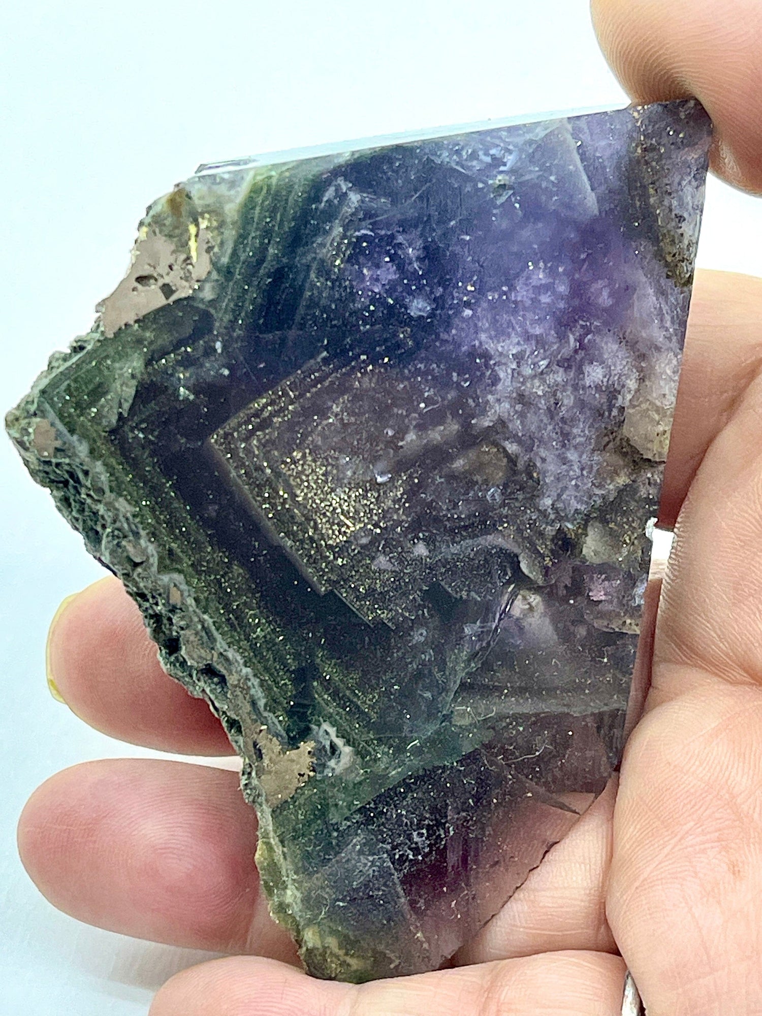 Fluorite with Pyrite Crystals AJABA NATURALS® 