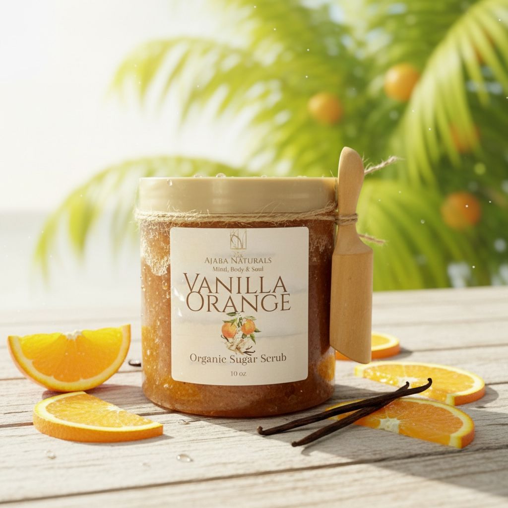 Vanilla Orange Organic Sugar Scrub Sugar Scrub AJABA NATURALS™ 
