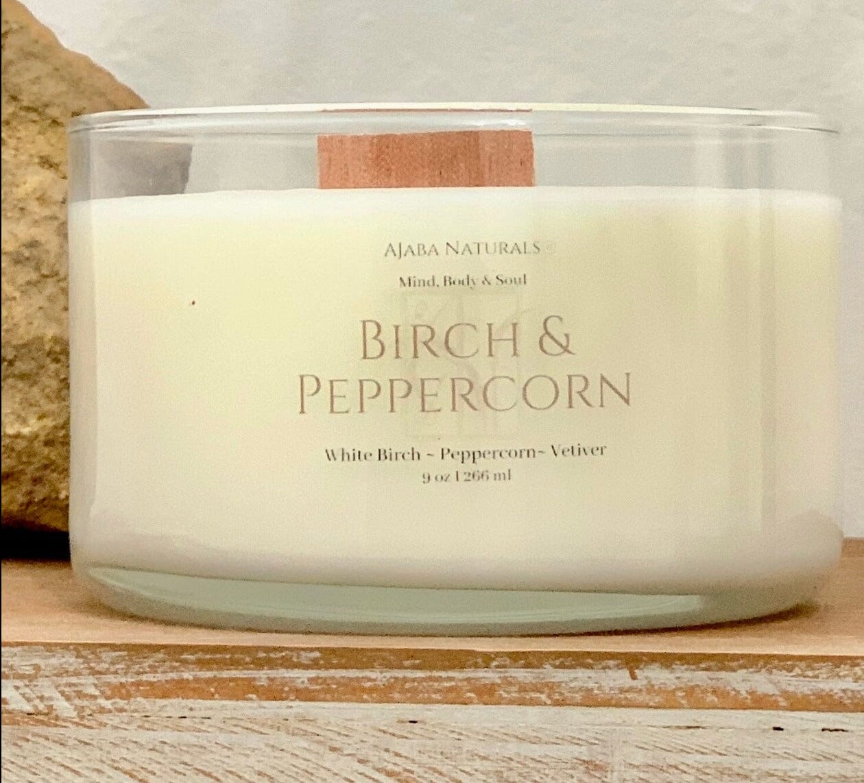 Birch & Peppercorn Artisan Soy Wax Candle Candle AJABA NATURALS® 