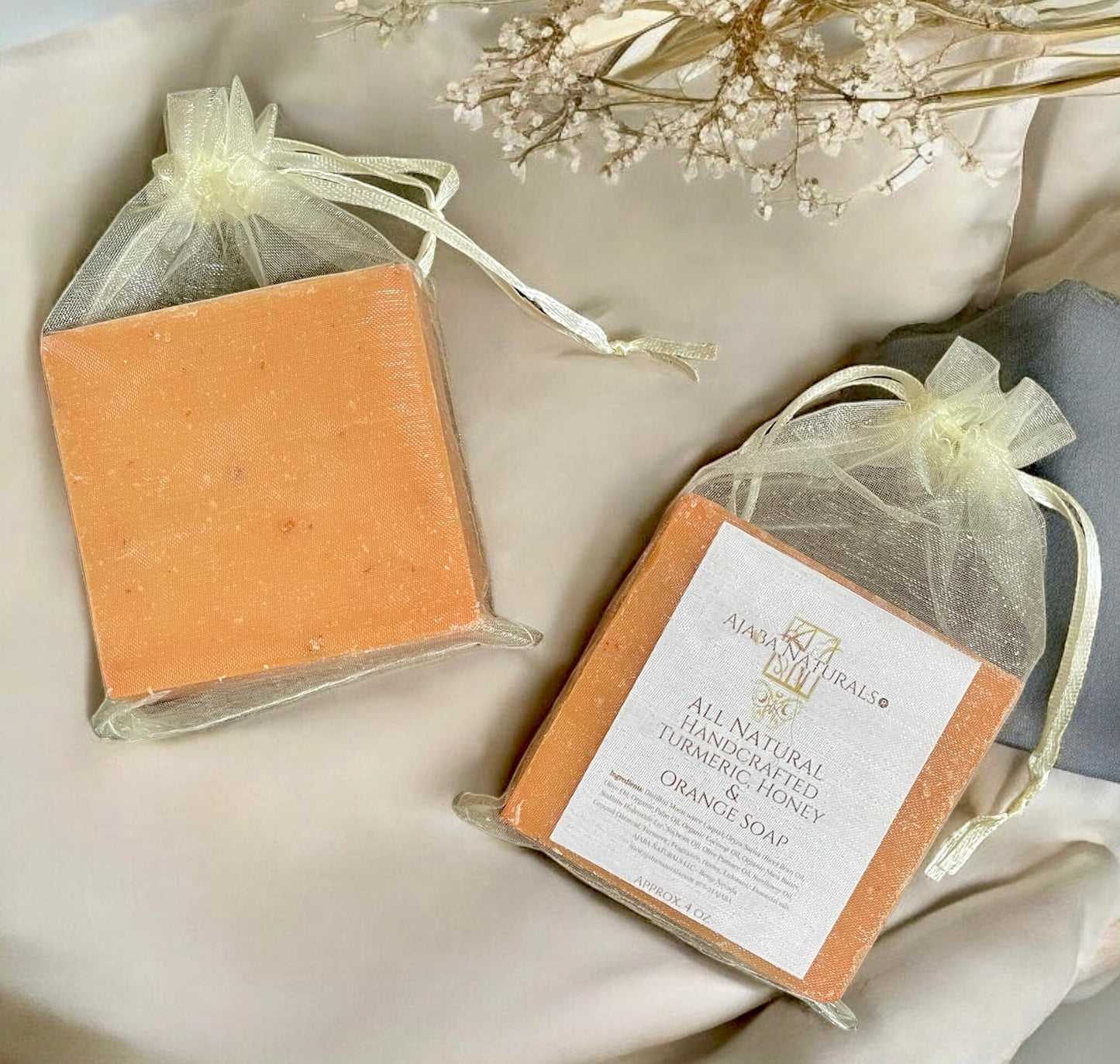 All Natural Handcrafted Turmeric Honey & Orange Soap Soaps AJABA NATURALS® 