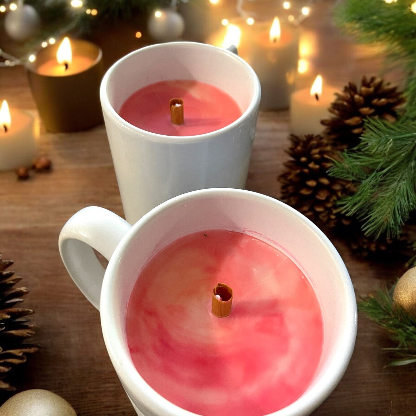 Peppermint Mocha Handcrafted Soy Wax Candle in Mug AJABA NATURALS® 