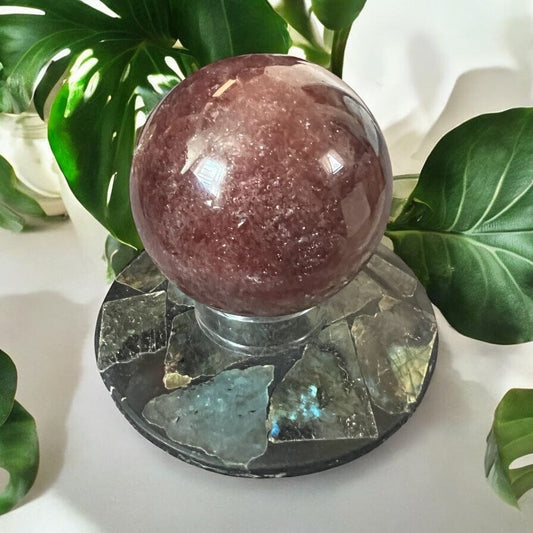 Strawberry Quartz Sphere Crystals AJABA NATURALS® 