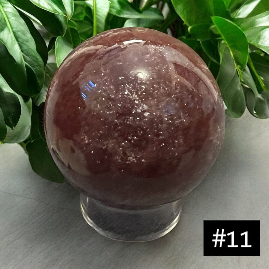 Strawberry Quartz Sphere Crystals AJABA NATURALS® 