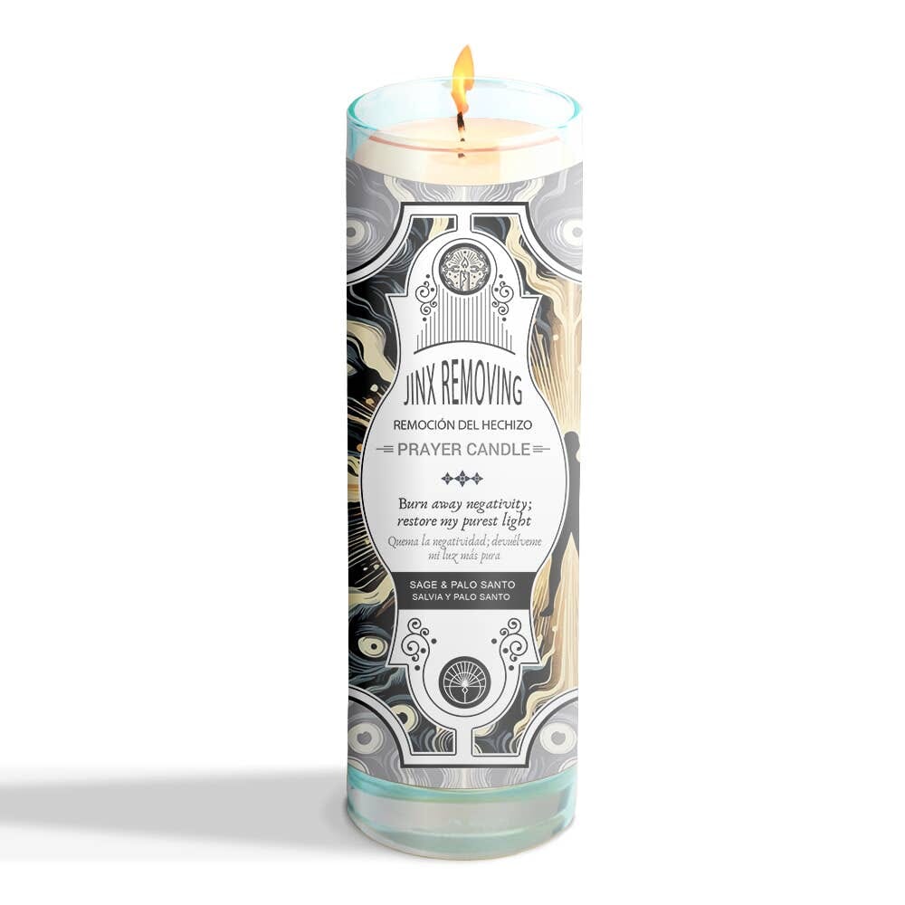 Jinx Removing Prayer Candle 8" (9.5 oz) Designs by Deekay Inc. 