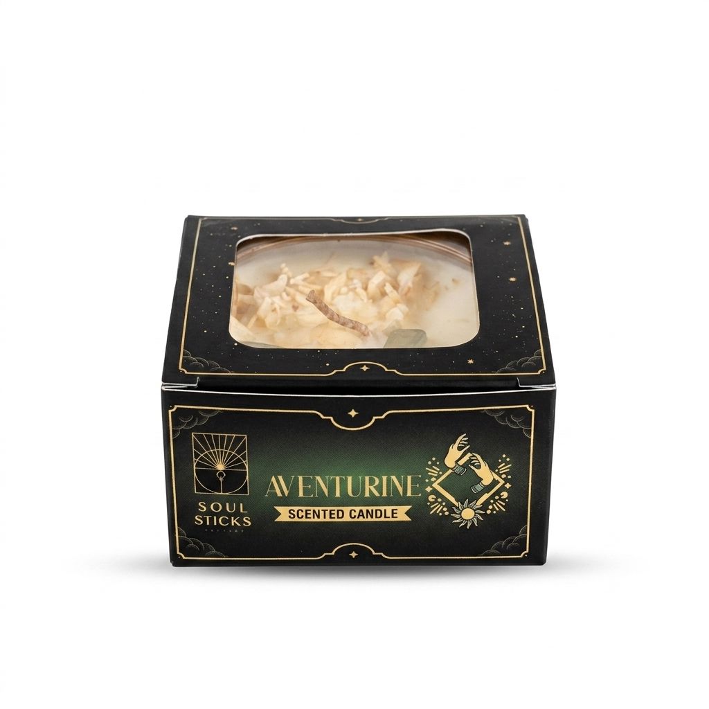 Aventurine Crystal Smudge Candle Candle Designs by Deekay Inc. 