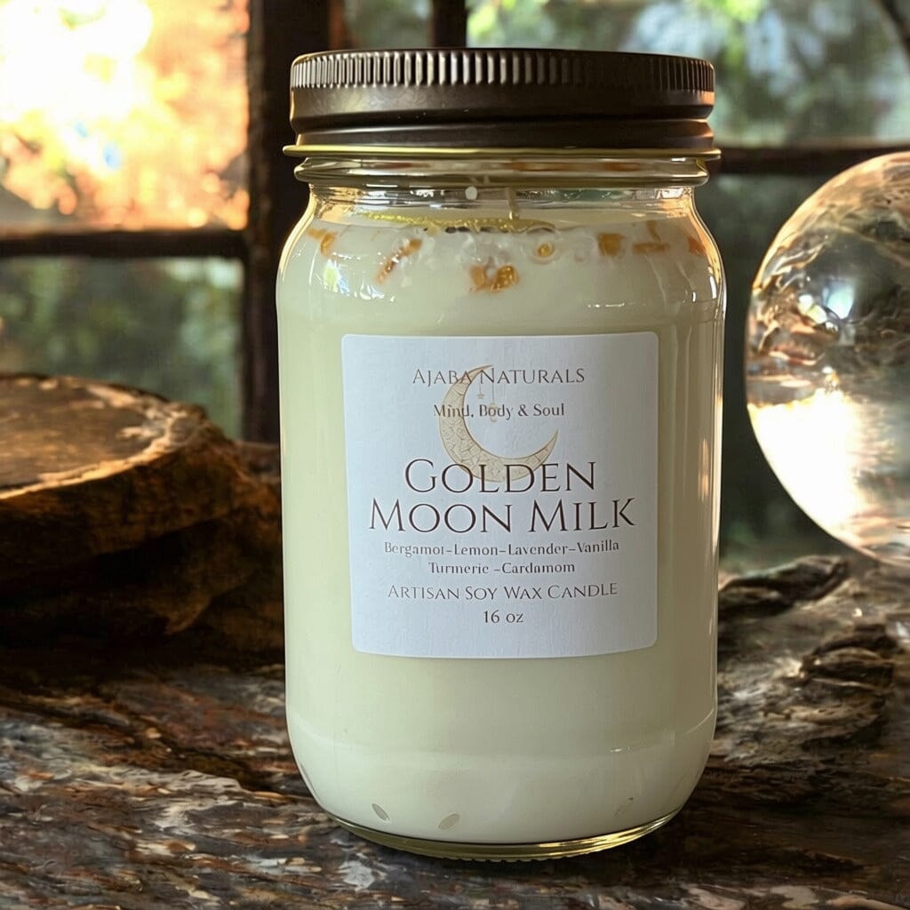 Golden Moon Milk Artisan Soy Wax Candle Candle AJABA NATURALS® 