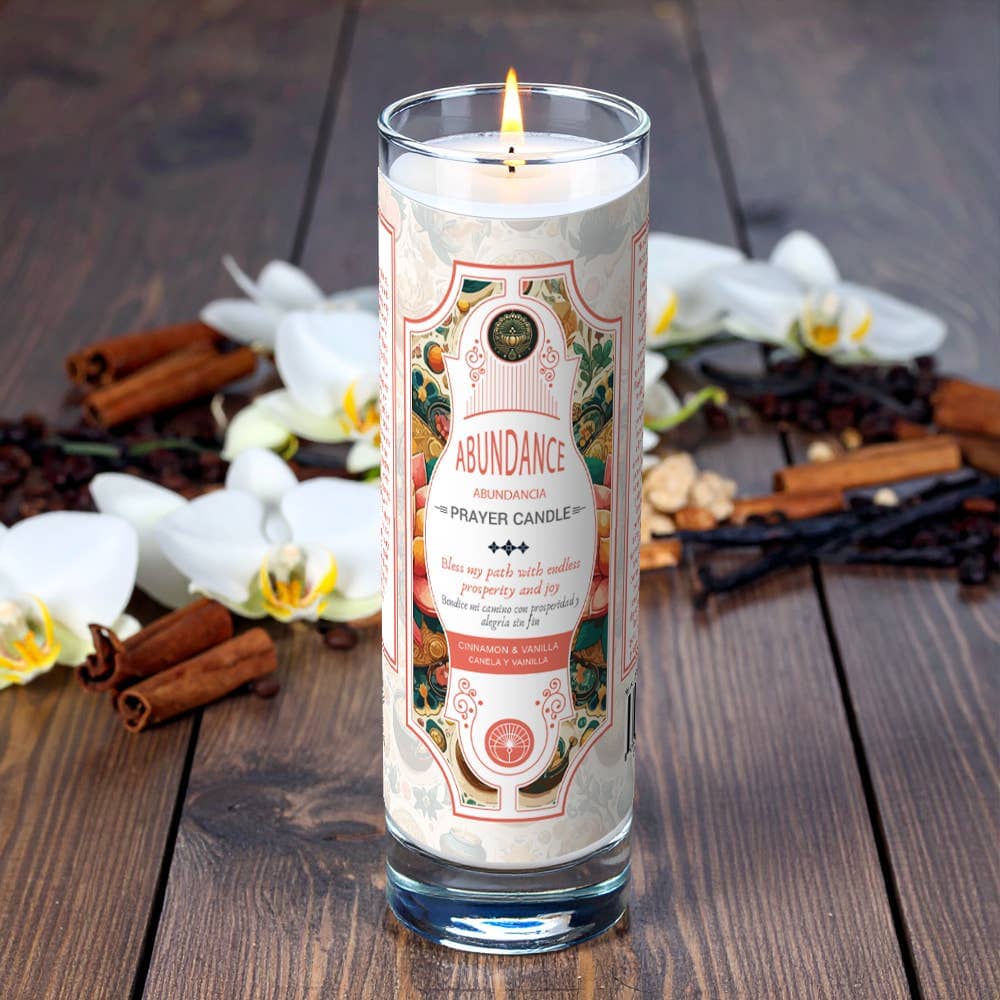 Abundance Prayer Candle 8" (9.5 oz) Designs by Deekay Inc. 