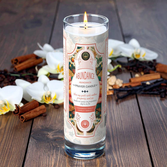 Abundance Prayer Candle 8" (9.5 oz) Designs by Deekay Inc. 