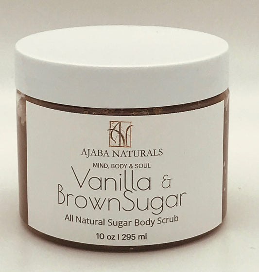 Vanilla & Brown Sugar Body Scrub Sugar Scrub AJABA NATURALS™ Vanilla & Brown Sugar Body Scrub 