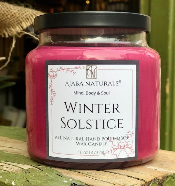 Winter Solstice Handcrafted Soy Wax Candle Candle AJABA NATURALS™ 
