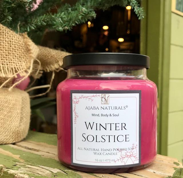 Winter Solstice Handcrafted Soy Wax Candle Candle AJABA NATURALS™ 