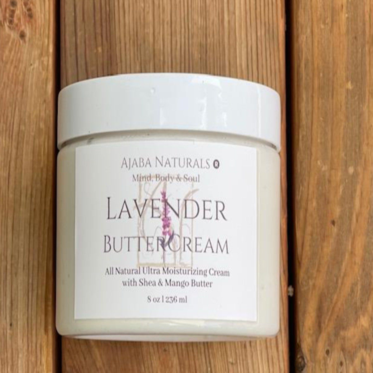 All Natural Lavender Butter Cream Moisturizer AJABA NATURALS® 
