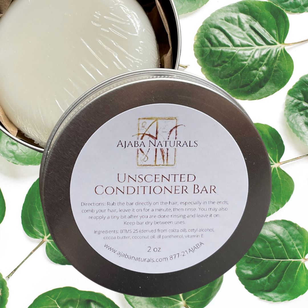 All Natural Unscented Conditioner Bar for Hair Hair Products AJABA NATURALS® 