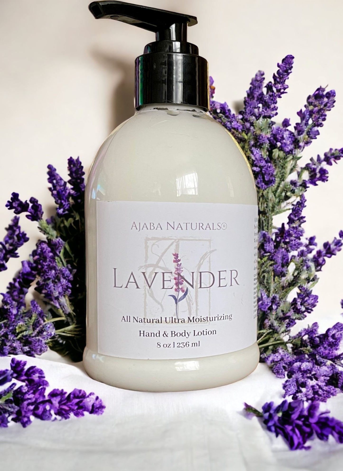 Lavender All Natural Ultra Moisturizing Lotion Moisturizer AJABA NATURALS® 