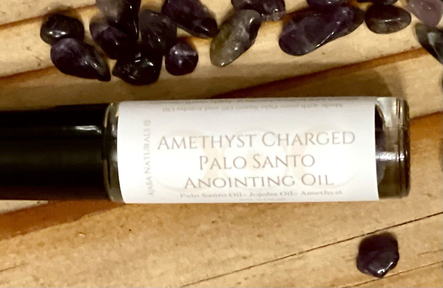 Amethyst Charged Palo Santo Anointing Oil by Ajaba Naturals AJABA NATURALS® 
