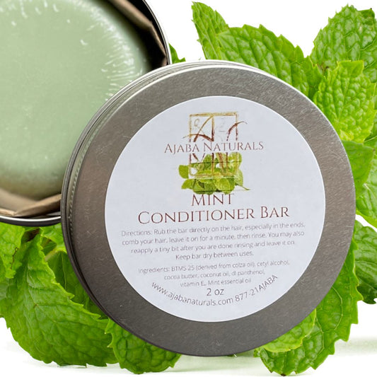 All Natural Mint Conditioner Bar for Hair Hair Products AJABA NATURALS® 